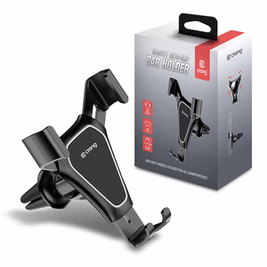 Crong Gravity Auto-Clip gravitācijas automašīnas tālruņa turētājs 4.7–6.5" tālruņiem, melns
