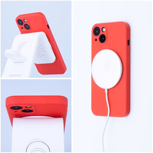 SILICONE MAG APVALKS saderīgs ar MagSafe IPHONE 17 sarkana