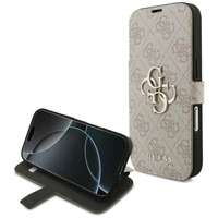 Guess Book 4G Metal Logo viedtālruņa apvalks iPhone 17 Pro - rozā