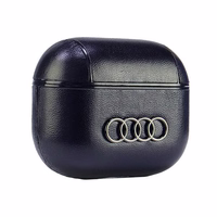 Audi ādas vāciņš ar lielu logotipu AirPods 3 - melns