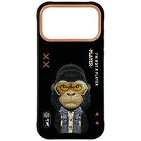 Nimmy Cool&Cute 2.0 Gorilla viedtālruņa apvalks iPhone 17 Pro - melns