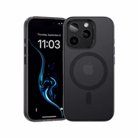Benks magnētiskais Lucid Armor viedtālruņa apvalks (B066) Iphone 16 Pro Max melns (ar kameras vadības pogu)