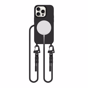 Tech-Protect MagNecklace Magnētiskais iPhone 15 Pro viedtālruņa apvalks - melns
