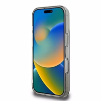 Guess IML Ziedu vainaga Magnētiskais viedtālruņa apvalks iPhone 16 Pro - melns