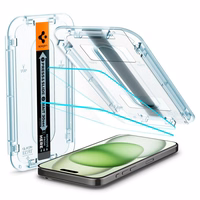 Spigen Glas.tR EZ Fit rūdītais aizsargstikls iPhone 15 Plus / 16 Plus – 2 gab.