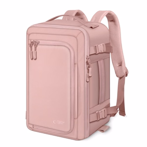 Tech-Protect Defender S50 mugursoma Ryanair un Wizzar, 20L klēpjdatoram - rozā
