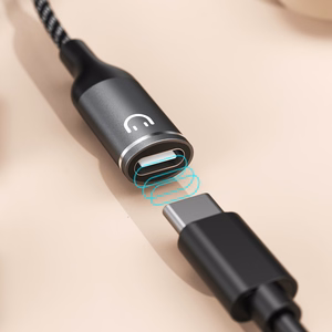 Dudao L13C+ 2in1 USB-C adapteris - pelēks