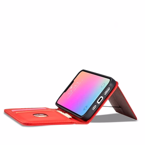 Magnet Card Case для iPhone 13 Pro чехол-кошелёк с держателем для карт красный