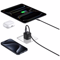 Tīkla lādētājs USAMS JO Series CC262 30W USB-C + USB-C/Lightning kabelis 1m balts