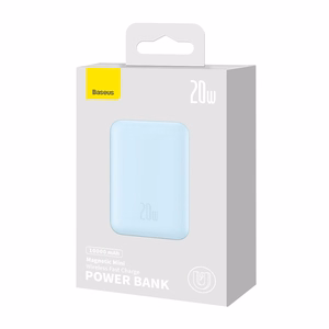 Powerbank Baseus Magnetic Mini 10000mAh, USB-C 20W MagSafe (zils)