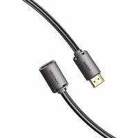 HDMI 2.0 vīrietis uz HDMI 2.0 sieviete pagarinājuma kabelis Vention AHCBD, 0,5 m, 4K 60Hz (melns)