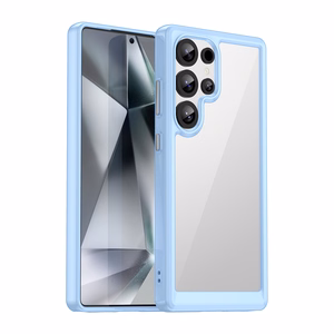 Viedtālruņa apvalks (m) ar Gel Frame Samsung Galaxy S25 Ultra - zils (m)