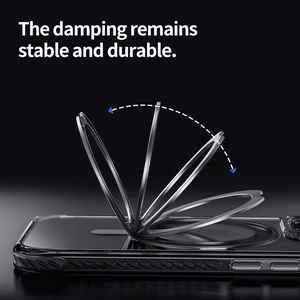 Rock Rotating Stand Crystal Series Magnētiskais Iphone 16 melns