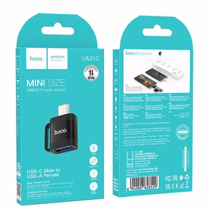 adapteris OTG USB C do USB A Hoco 3A UA31C melns