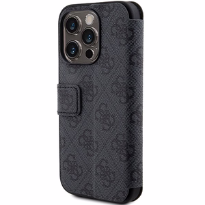 Guess 4G Metal Logo apvalks iPhone 15 Pro - pelēks