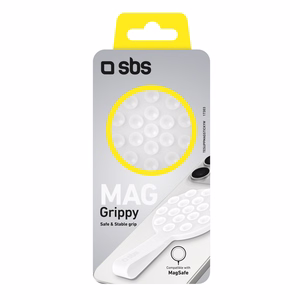 SBS MAG Grippy MagSafe saderīgs turētājs ar piesūcekni un ausi - balts