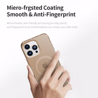 Rock Matte sērijas magnētiskais viedtālruņa apvalks Iphone 16 Pro Max melns