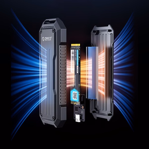 Orico OXS2C3-G2 M.2 NVMe/SATA SSD USB-C 3.2 taktiskais pastiprināts disku ietvars - pelēks