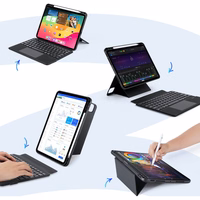 DUX DUCIS planšetdatora apvalks DK salokāms ar bezvadu tastatūru skirtas iPad Pro 11 (2024) - melns (m)