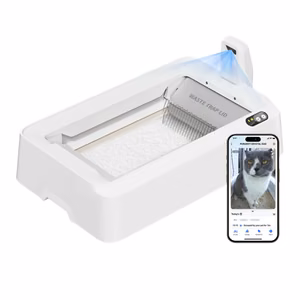 Petkit Purobot Crystal Duo – self-cleaning cat-litter box with camera, white