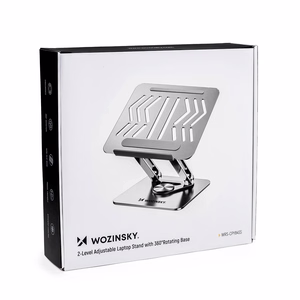 Wozinsky WRS-CPY84SS Aluminum Laptop and Tablet Stand + Free Smartphone Stand - Silver