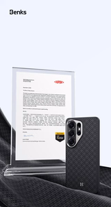 Benks Magnetic Armor Pro Armor Grid Kevlar Maciņš Metal Frame 600D (H048) for Samsung Galaxy S26 melns