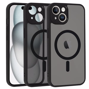 Viedtālruņa apvalks Magnētiskais Pilnīgi matētais Iphone 14 melns
