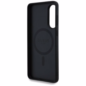 Чехол Guess 4G Ring Classic Logo MagSafe для Samsung Galaxy S25 Edge - чёрный