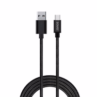 Savio CL-129 USB cable 2 m USB 2.0 USB A USB C melns