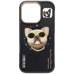 Nimmy Glasses Cool Dog MagSafe Case for iPhone 16 Pro - Black