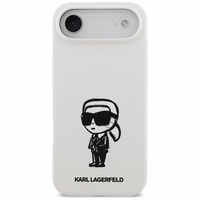 KARL LAGERFELD viedtālruņa apvalks IPHONE 17 Air saderīgs ar Magnētisko KLHMP17MSKIGROH (Silicone W/ KL Sketch & Logo) balts