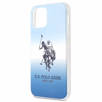 US Polo Assn. Gradient Pattern Collection iPhone 12 mini viedtālruņa apvalks - zils