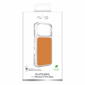 Puro Plate Mag maciņš iPhone 17 Pro Max saderīgs ar MagSafe - oranžs