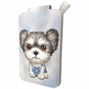 Nimmy New Big-Eye Cute Pets 2.0 Dog MagSafe magnētiskais karšu maciņš tālrunim ar statīvu – pelēks