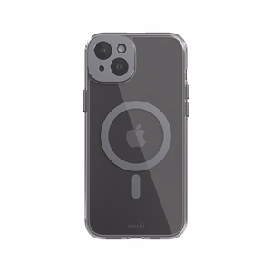 Moshi iGlaze MagSafe vāciņš ierīcei iPhone 15 Plus, caurspīdīgs ar “Meteorite Gray” krāsas detaļām