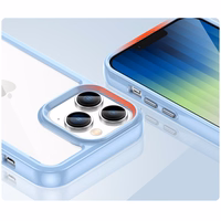 Outer Space viedtālruņa apvalks iPhone 14 Pro Max cietais apvalks ar gēla rāmi zila