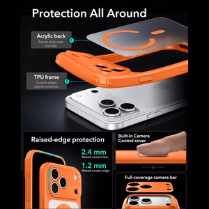 ESR Classic Hybrid MagSafe maciņš, paredzēts iPhone 18 Pro / 17 Pro, oranžs