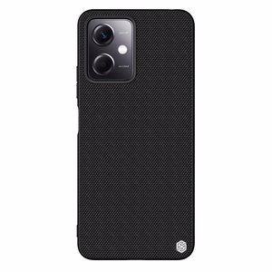 Nillkin teksturēts viedtālruņa apvalks Xiaomi Redmi Note 12 5G / Poco X5 5G pastiprināts neilona pārsegs melns