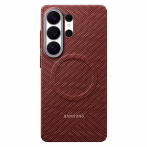 Samsung Carbon Magnet Maciņš Samsung Galaxy S26 Ultra, saderīgs ar MagSafe - sarkans