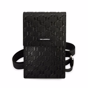 Karl Lagerfeld rokassoma KLWBSAMSMK melna Monogram Plate