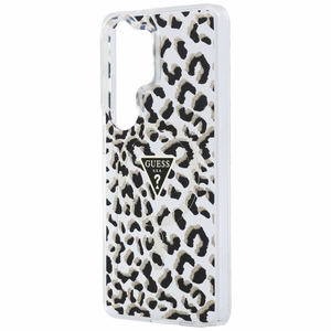 GUESS maciņš for SAMSUNG S26 Ultra GUHMS26LHLEGTGLK (Magnetic IML Leopard Print Triangle) melns