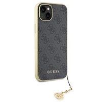 Guess 4G Charms Collection viedtālruņa apvalks iPhone 15 Plus - pelēks