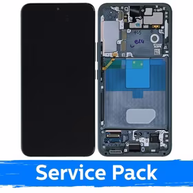 LCD Displejs Saderīgs ar Samsung S901 S22 Ar Frame / Zaļš / (Service Pack)