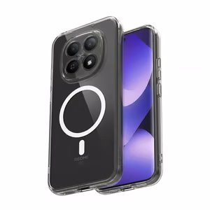 Crong Hybrid Clear Magnetic MagSafe vāciņš ierīcei Xiaomi Redmi Note 15 Pro, caurspīdīgs