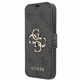Guess GUBKP13X4GMGGR iPhone 13 Pro Max 6.7" vāciņš pelēks - 4G Liels metāla logotips