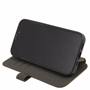 Guess GUBKP13X4GMGBR iPhone 13 Pro Max 6.7" brūns/brūns grāmatas tipa apvalks 4G Big Metal Logo