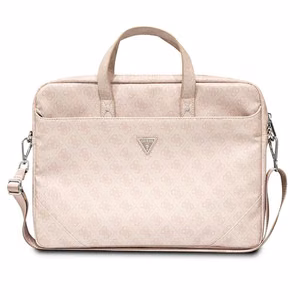 Guess Saffiano 4G Triangle Logo soma 16'' klēpjdatoram - rozā