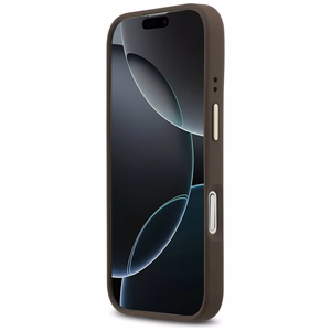 GUESS viedtālruņa apvalks IPHONE 17, saderīgs ar MagSafe GUHMP17SPSAMSECW (PU W/ Peony Hot Stamp) brūns
