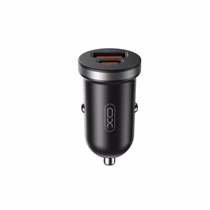 XO car charger CC56 PD 30W QC 1x USB 1x USB-C black
