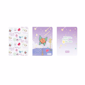 BT21 SHOOKY A6 piezīmju grāmatiņu komplekts, 3 gab.